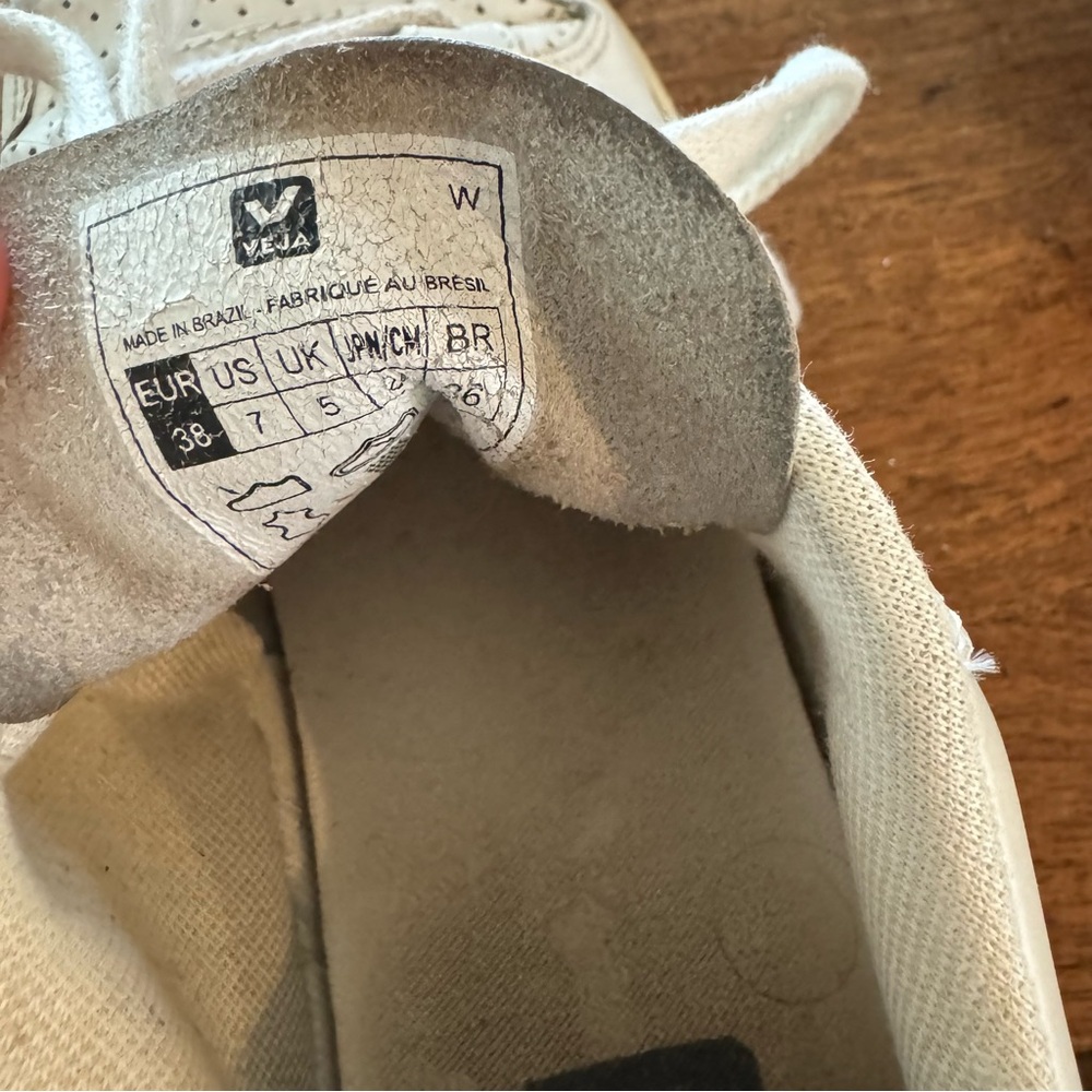 Veja V-10 Nautico Pekin White Navy Red Low Top Sneaker US 7 EUR 38 - Picture 7 of 11
